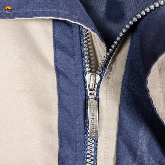 Claiborne Bomber Jacket Tan Blue Long Sleeve Full-Zip Jogger Men's Size Large - Picture 13 of 15